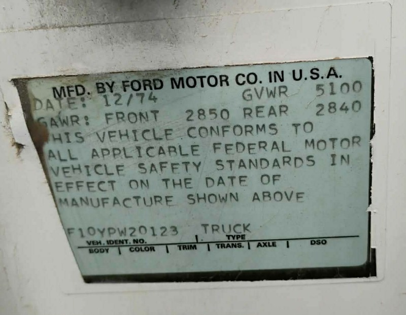 
								1974 Ford F100 Ranger full									