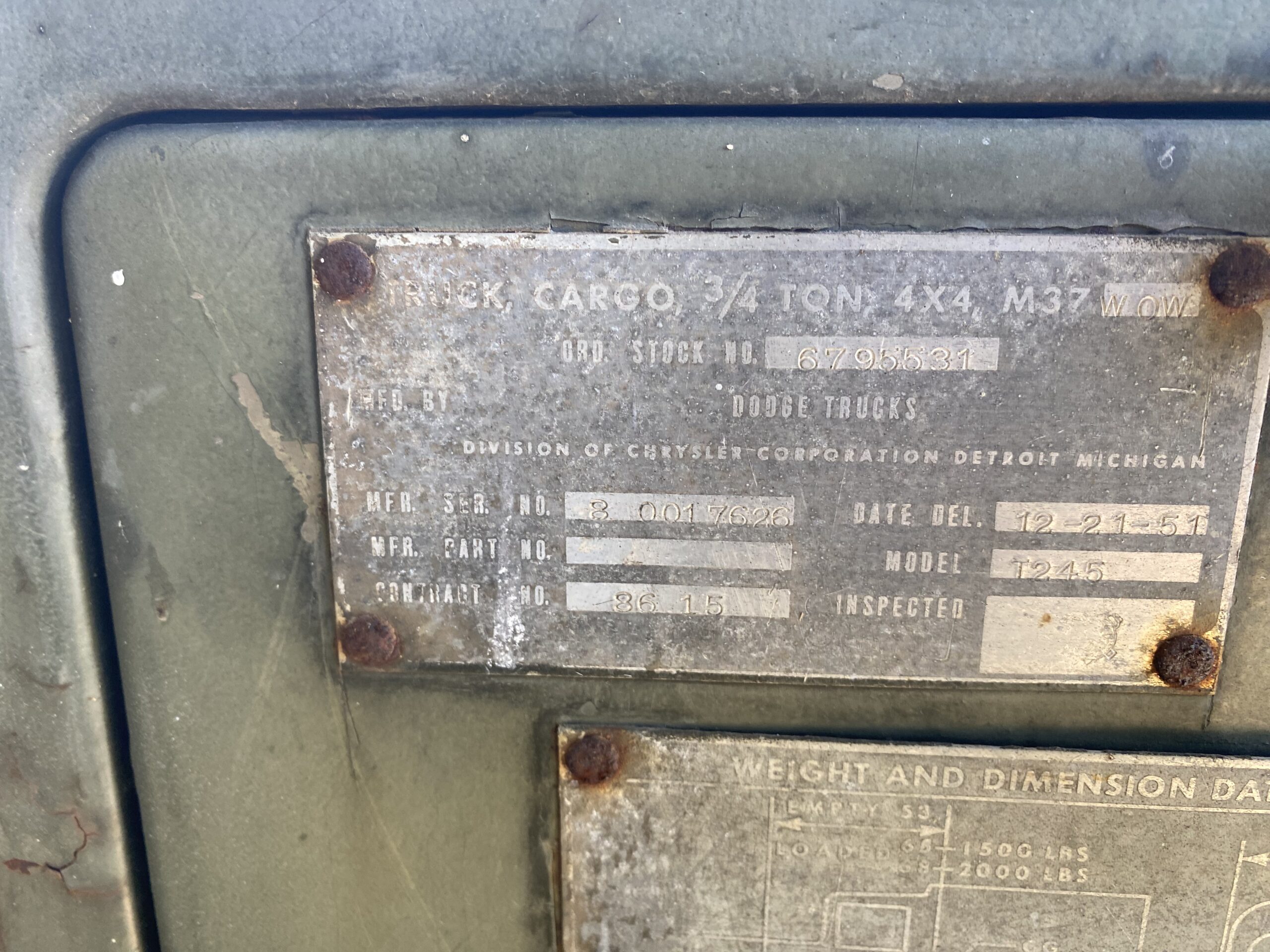 
								1951 Dodge M37 full									