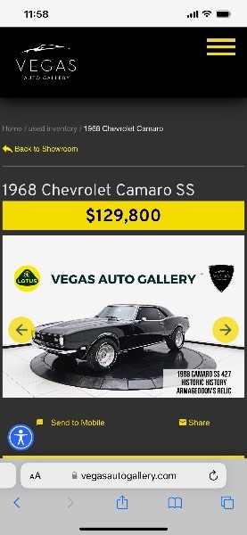 
								David Koresh 1968 Chevrolet Camaro full									